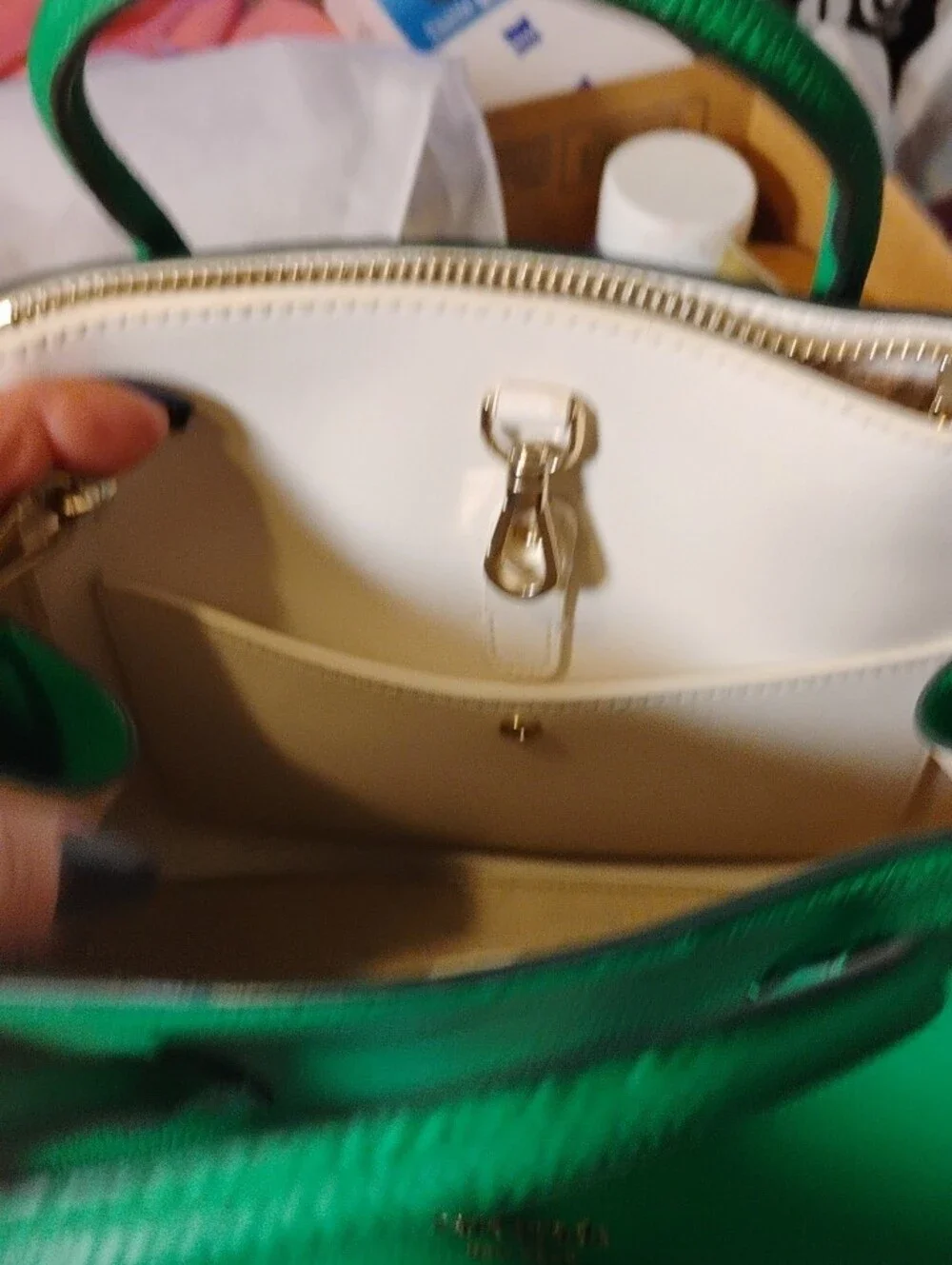 kate spade Bright Green Pebbled Leather Satchel